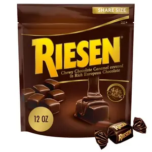 RIESEN Share Size Chewy Chocolate Caramel Covered in Rich European Chocolate 12oz Bag Individually Wrapped for Easy Enjoyment