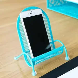 Cute chair-shaped mobile phone holder, creative desktop lazy bracket with stable weighted base, suitable for bedside in home office bedrooms, anti-dumping design compatible with most smartphones, Phone Accessory Compatible