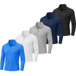 MAGCOMSEN 1/5 Pack Men's 1/4 Zip Shirt UPF 50+ Quick Dry Lightweight Long Sleeve for Hiking Running Rashguard Outdoor Sports Clothing Sports Casual Wear Outdoorfun