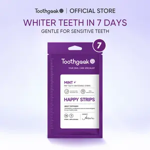 【J】Toothgeek Purple Whitening Strips 7-day treatment（14 strips）Dry Strip Technology - PAP Non Sensitive Teeth Whitening - Peroxide-Free
