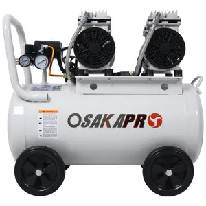 2.5 HP Silent Air Compressor 13 Gallon, Oil-Free, Electric Shop Air Compressor Portable,Lightweight with Wheels, 70 dBA Noise Level, with Automatic Drain Valve,Light Gray