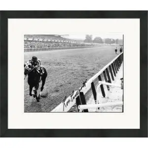 Jockey 8x10 in. Matted Framed Autographed Print - Horse Racing Legend Secretariat, Jockey Ron Turcotte Signed Photo, Autograph Warehouse No.SC9 Sports Collectible Memorabilia Accessory