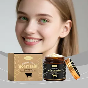 WOODSLEEP Whipped Grass-Fed Beef Tallow Honey Balm - 4.23Oz,Moisturizing Cream for Soft, Smooth Skin - Handmade All-Natural Moisturizer - Hydrating, comfort, moisture boost cream, luminous firming cream, body care, hydrating dry skin