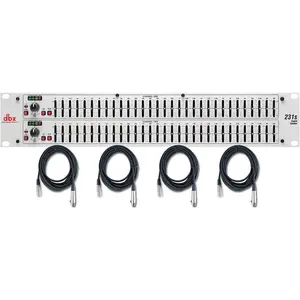 DBX 231s EQ 31 Dual-Band Graphic EQ Rack Unit with 4x XLR Cables Bundle