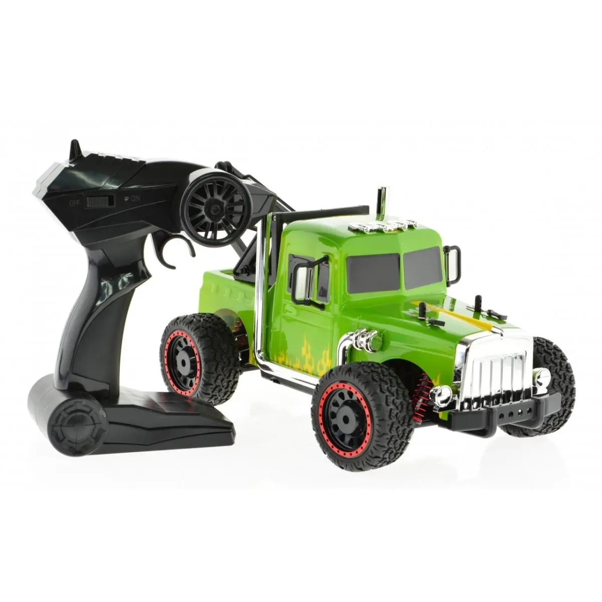 212 MAIN 1:16 Scale Remote Control Tow Truck - 4WD, Proportional Speed, Battery-Powered, 15-Minute Playtime, 150-ft Range, Indoor Farm Animal & Poultry Supply Toy (Yellow), 15 Minutes, 150 Feet