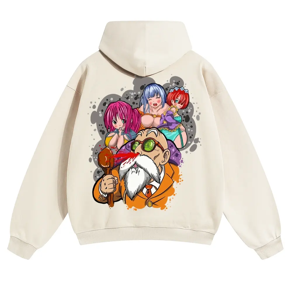 Dragon Ball DBZ Master Roshi Unisex FallFreshness outfits men streetwear 80s 90s graphic tees cotton Anime funny 300g Hoodies men gifts