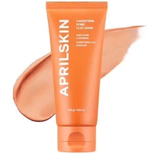 [APRILSKIN Official] Carrotene Pore Clay Mask | 3-Min Quick Dry | Cares for Pores, Blackheads & Sebum | Korean Skincare | Glass Glow Cleansing Gentle