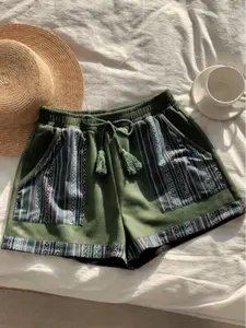 Women's Short Pants, Comfortable, Adjustable & Stylish Striped Ladies Shorts, Drawstring, Elastic, Perfect for Casual Wear, Versatile Women's Bottoms, Trendy Fashion Picks, Womenswear