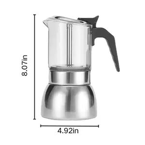 Coffee Pot, Clear Modern Coffee Pot, Glass High Temperature Resistant, Home Multifunctional Portable Hand Brewing, for Home Office Dormitory Use