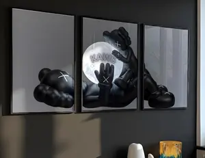 KAWS Poster Set: Hypebeast Graffiti Wall Art, Product without frame