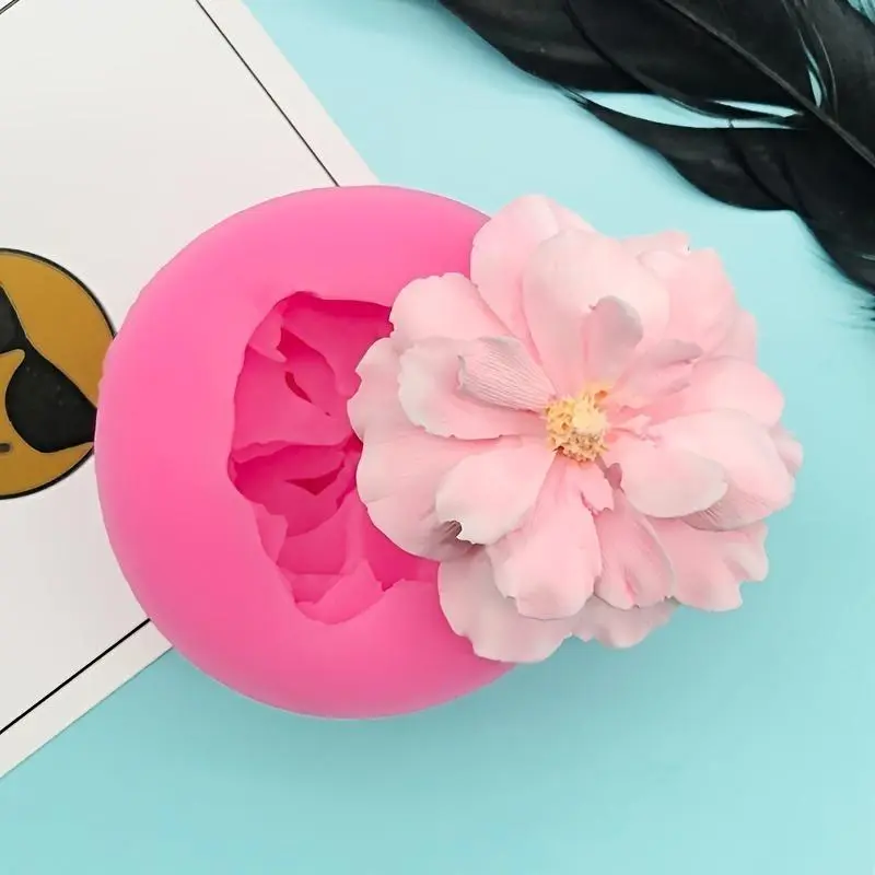 Flower Shaped Silicone Mold, 1 Count Fondant Cake Decoration Mold, DIY Craft Baking Chocolate Mold for Cafes Restaurants