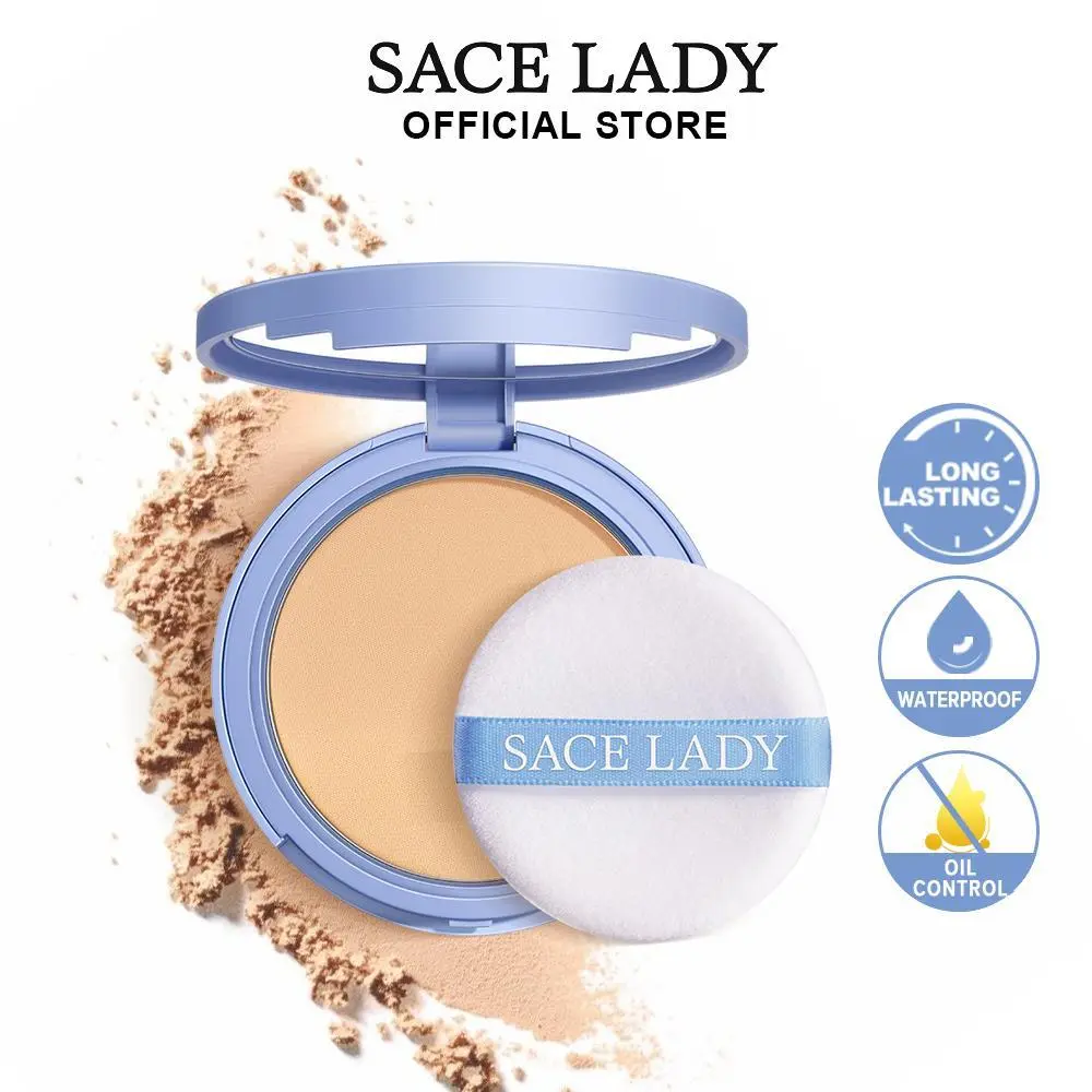 SACE LADY Talc-Free Oil Control Matte Setting Powder - Waterproof, Long-Lasting with Puff, Airbrush Flawless Translucent Finish, Includes Face Powder Container & Compact (Summer Finds)