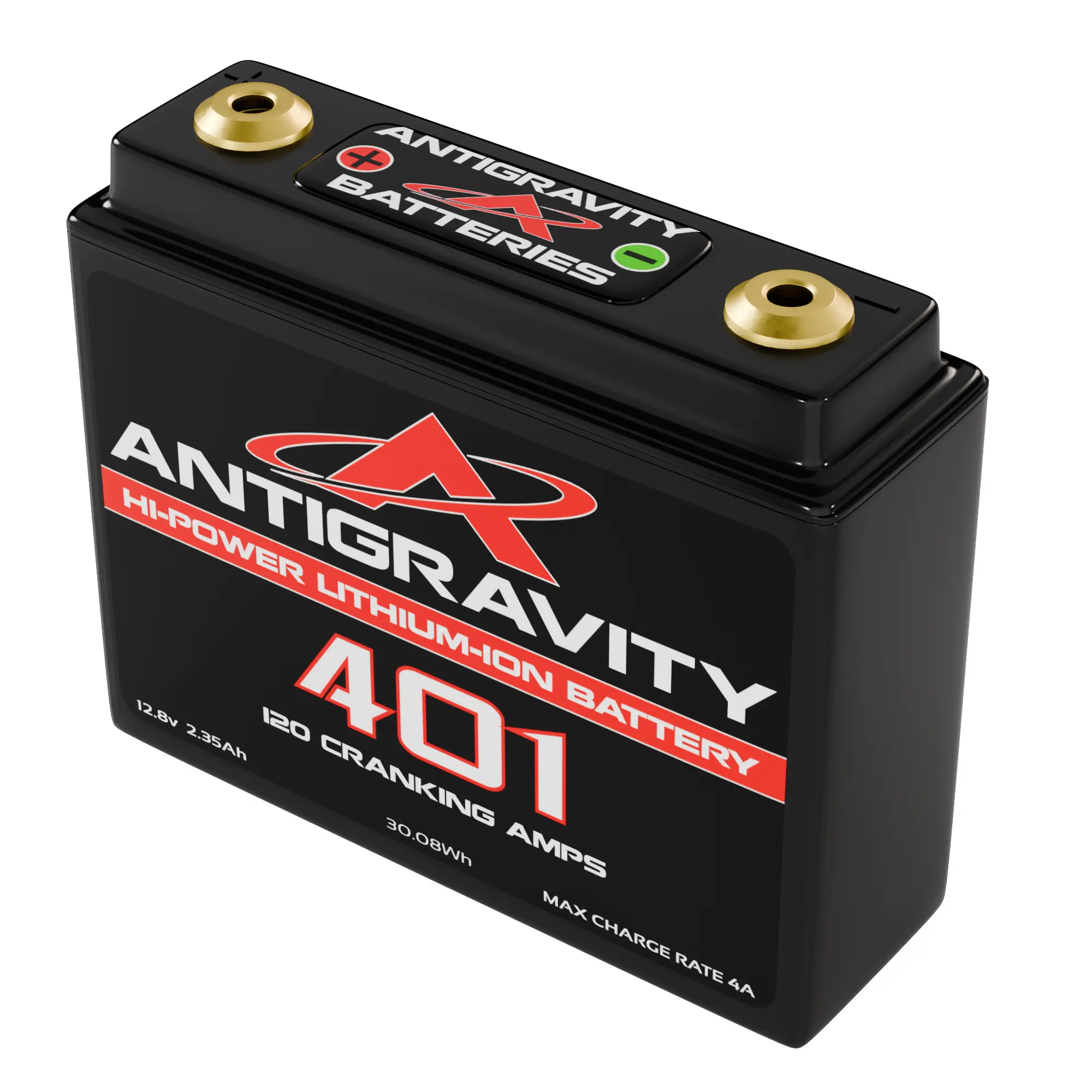 Antigravity AG-401 Lithium Motorcycle Battery 120CA Ultra Compact Small Case LiFePO4 Lightweight Performance Battery