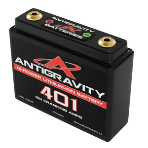 Antigravity AG-401 Jump Starter Lithium Ion Motorcycle Battery – 120 CA Ultra Compact Small Case LiFePO4, Lightweight 1lb Power for Cafe Racers, Custom Builds, Enduro & Sportbikes