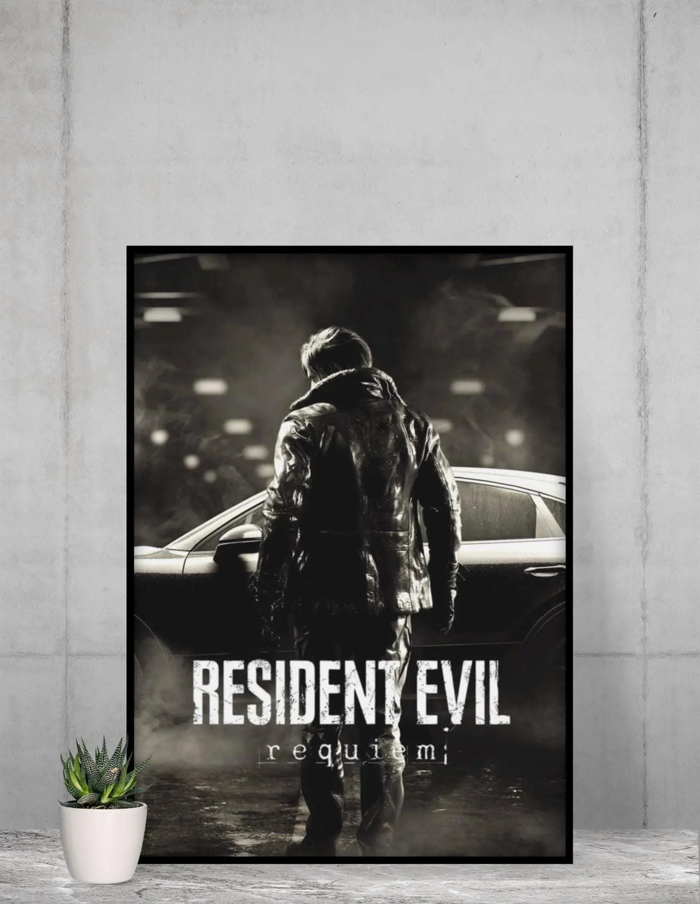 Resident Evil Requiem Poster - Leon S. Kennedy Wall Art - Survival Horror Gaming Fine Art Print NO FRAMED