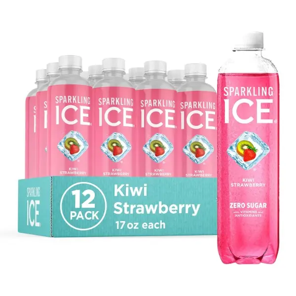 Kiwi Strawberry Sparkling Water, Zero Sugar Flavored Water, with Antioxidants and Vitamins, Zero Sugar, 17 fl oz Bottles (Pack of 12)