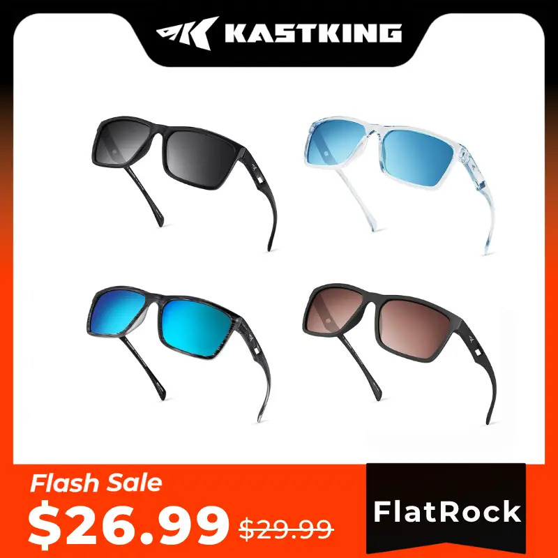 KastKing FlatRock Polarized Sport Sunglasses for Men and Women, Ideal for Driving Fishing Cycling Running, UV Protection Lightweight Style Fashion