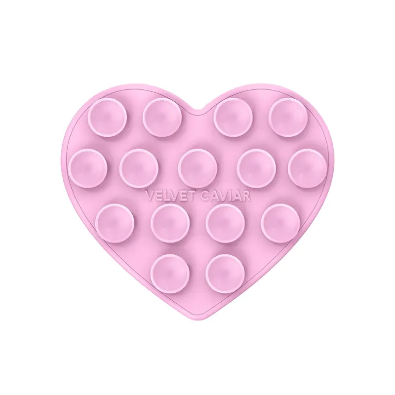 Velvet Caviar Pink Sugar Heart MagSafe MightyGrip Magnetic Secure Smartphone Holder - High Suction Phone Accessory for iPhone Users, Shiny Stick Phone Mount/Strap for Content Creation