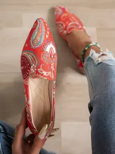 Retro Floral Pointed Toe Flat Shoes, Boho Style Slip-On Loafers, Casual Daily Commute Footwear, Comfortable Women's Sneakers