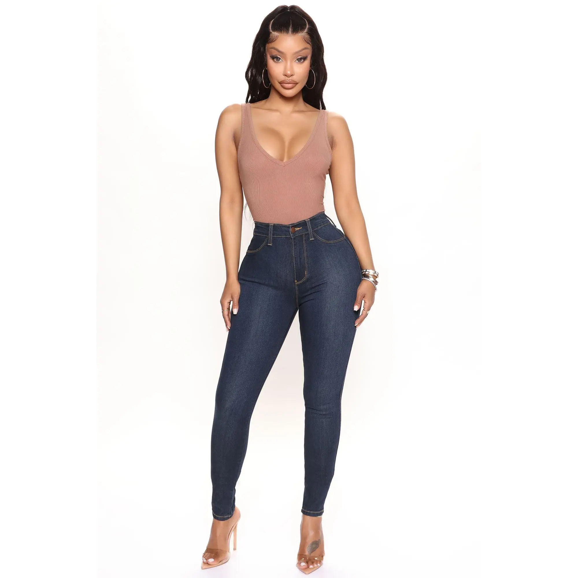 Classic Beauty Booty Lifter Skinny Jeans - Dark Denim