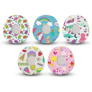 15Pack G7 Adhesive ,Waterproof Over for G7 & Stelo,Breathable Adorable Style Overpatch,Pre-Cut CGM Tape with Hole for 10-15 Days