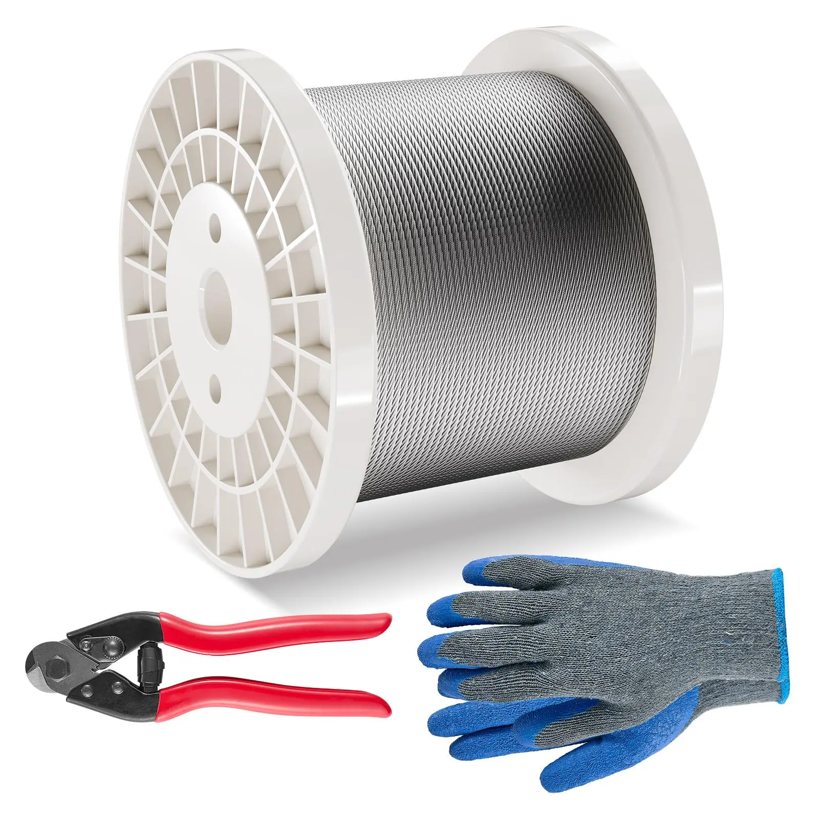 【Summerfinds】VEVOR Heavy Duty T316 Stainless Steel Cable1/8" 7x7 Steel Wire Rope600 ft Cable Railing for  Applications, Steel Wire Other