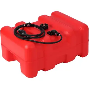 Heavy-Duty HDPE Marine Fuel Tank for Outboard Engines – 12L/24L/55L Capacity – UV-Resistant, Leak-Proof, Easy Carry with 10Ft/9.8Ft Hose & Gauge – For Boats, Yachts, Fishing – Durable Gas Container