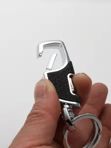 Men's Personalized Creative Waist Keychain, Car Key Chain Holder, Lock Key Ring, Geometric Decor Keychain, Unique Design, Durable Material, Perfect Gift