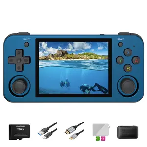 Anbernic RG353M Handheld Game Console【Buy 1 Get 1 HDMI 4K Cable+1 Fancy Case+1 Screen Protector+1 Type-C Cable 】Aluminum Alloy Metal Dual OS Android 11 Linux System 5G WiFi 4.2 Bluetooth HDMI 3.5 Inches Touch Screen Ready to Play