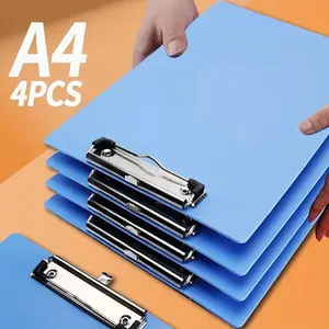 4pcs Thickened PP Material Clipboard Writing Board, Durable Scratch-Resistant Project Folder for Office Nurses School Home Office Supplies