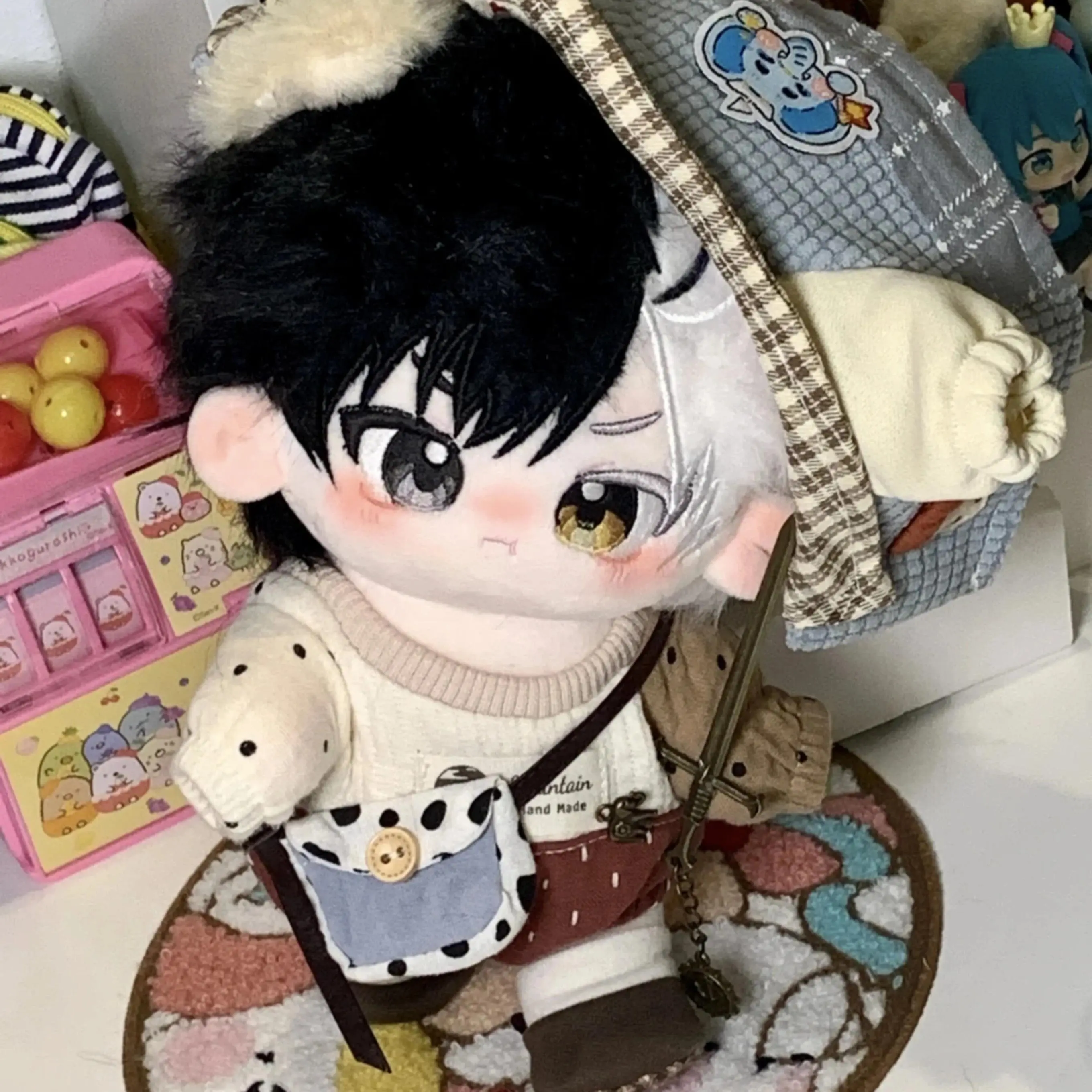 20cm Stuffed Anime Wind Breaker Haruka Sakura Plush Toy Kawaii Cotton Doll for Cosplay Dress up Ideal Xams Gift