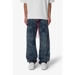 mnml Ultra Baggy Lace Band Denim - Blue