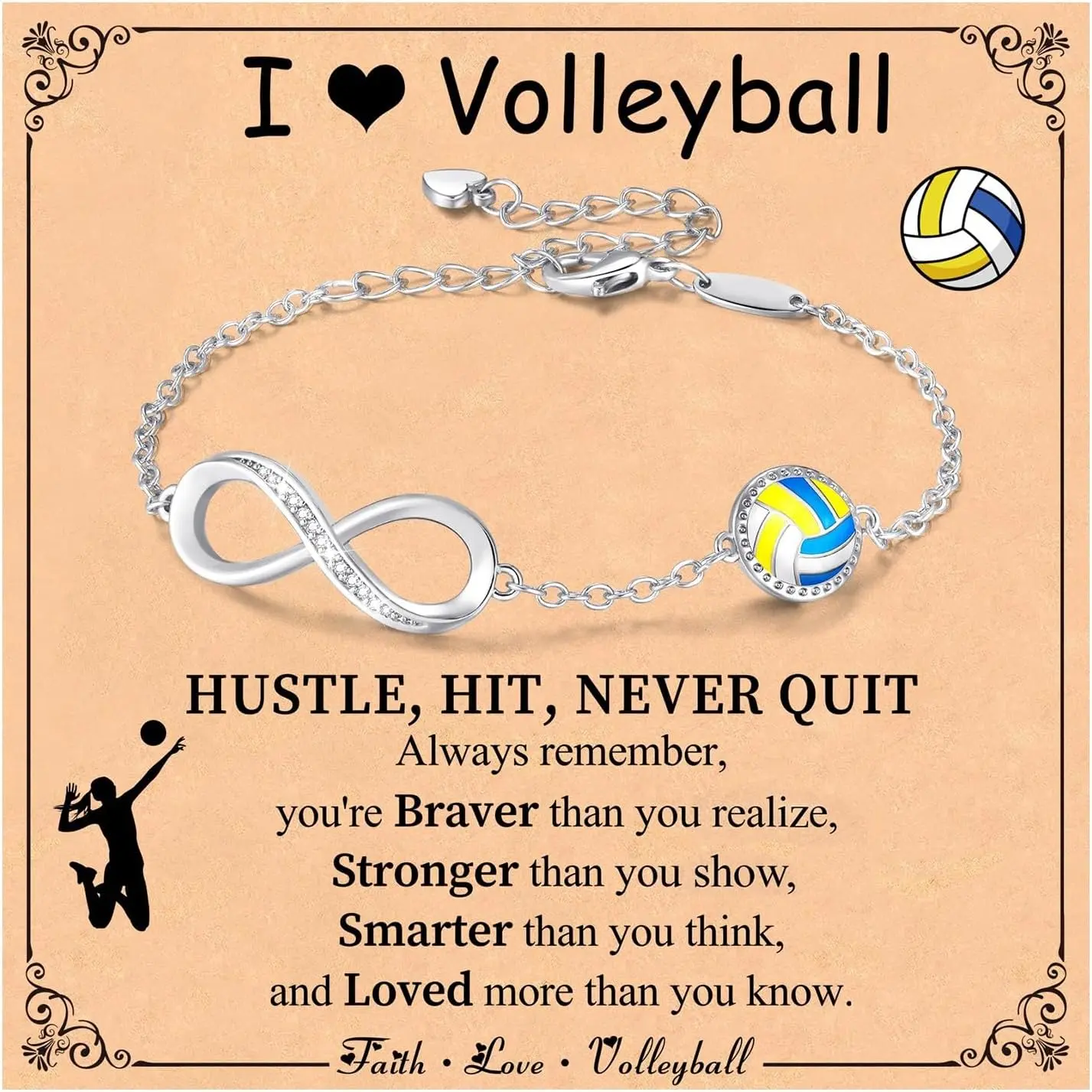 Baseball/Softball/Football/Soccer/Basketball/Tennis/Volleyball Infinity Bracelets for Girls Women,14K  Plated  Accessories Birthday Christmas  Gifts for Women Mom Girls