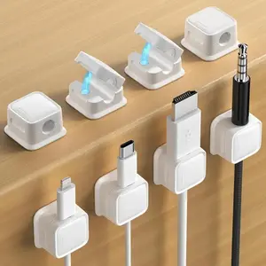 Magnetic Cable Clip, Cable Management Holder, Cable Management Clips, Cable Organizer, Phone USB Charger Cable Organizer, Desk Organizer for Home Office Desk, Cord Organizer, Cable Management Kit, Office Desk Accessories