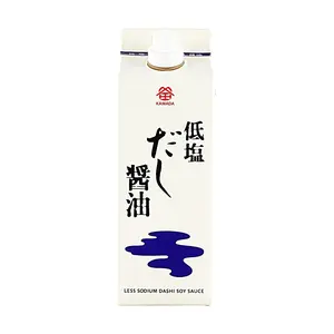 KAMADA Japanese Low Sodium Dashi Soy Sauce 500ml - Umami Rich Bonito Broth for Cooking, Noodles, Sashimi, Tofu