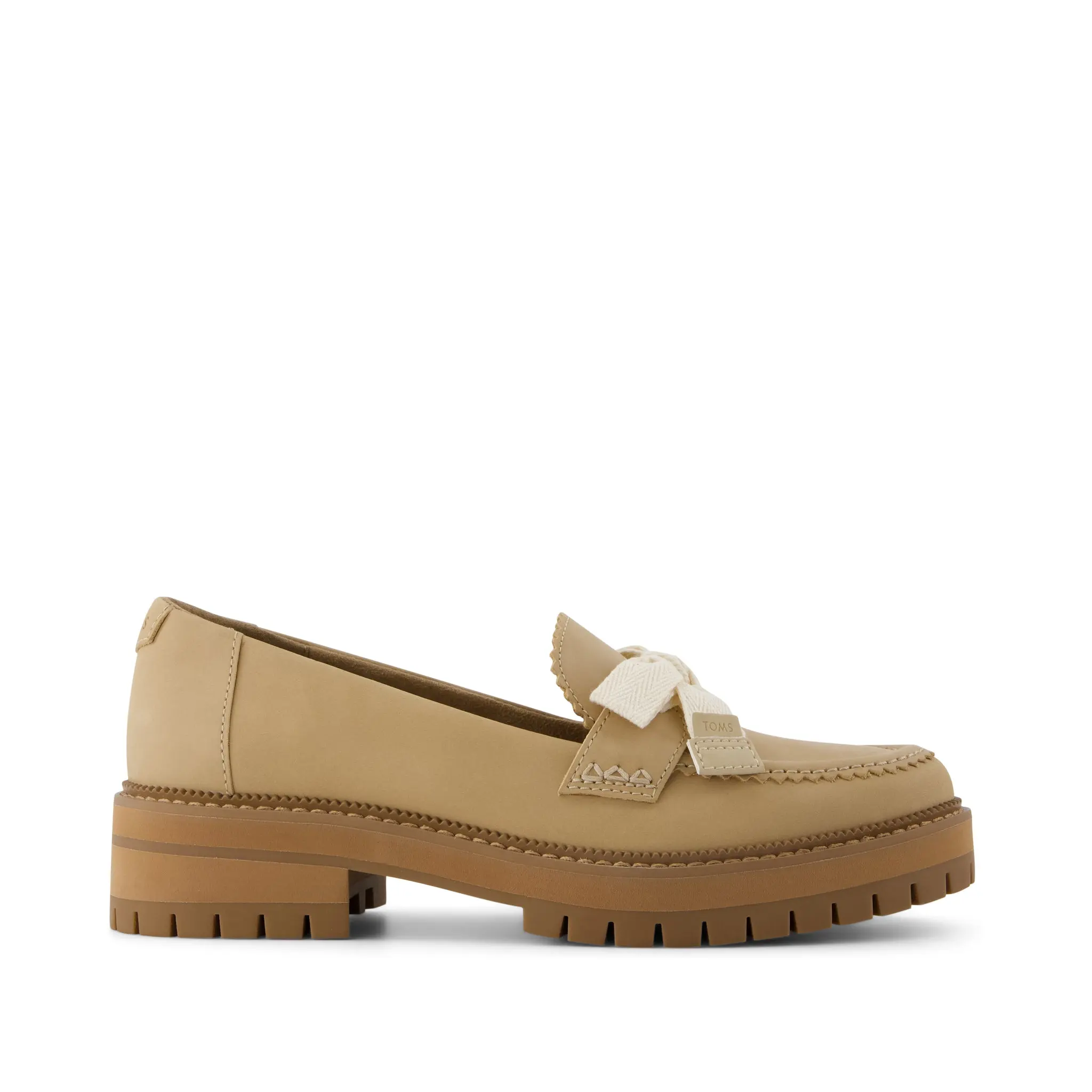 Womens Cara Bow Loafer Taupe Leather Womens Cara Bow Loafer Taupe Leather
