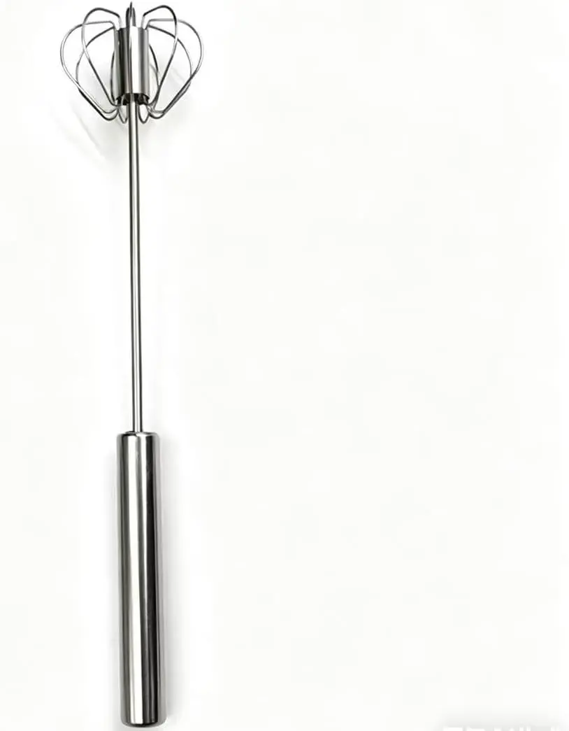 Stainless Steel Semi-Automatic Whisk, Egg Whisk Hand Push Whisk Blender, Hand Push Mixer Stirrer Tool for Cooking Kitchen Home Egg Milk