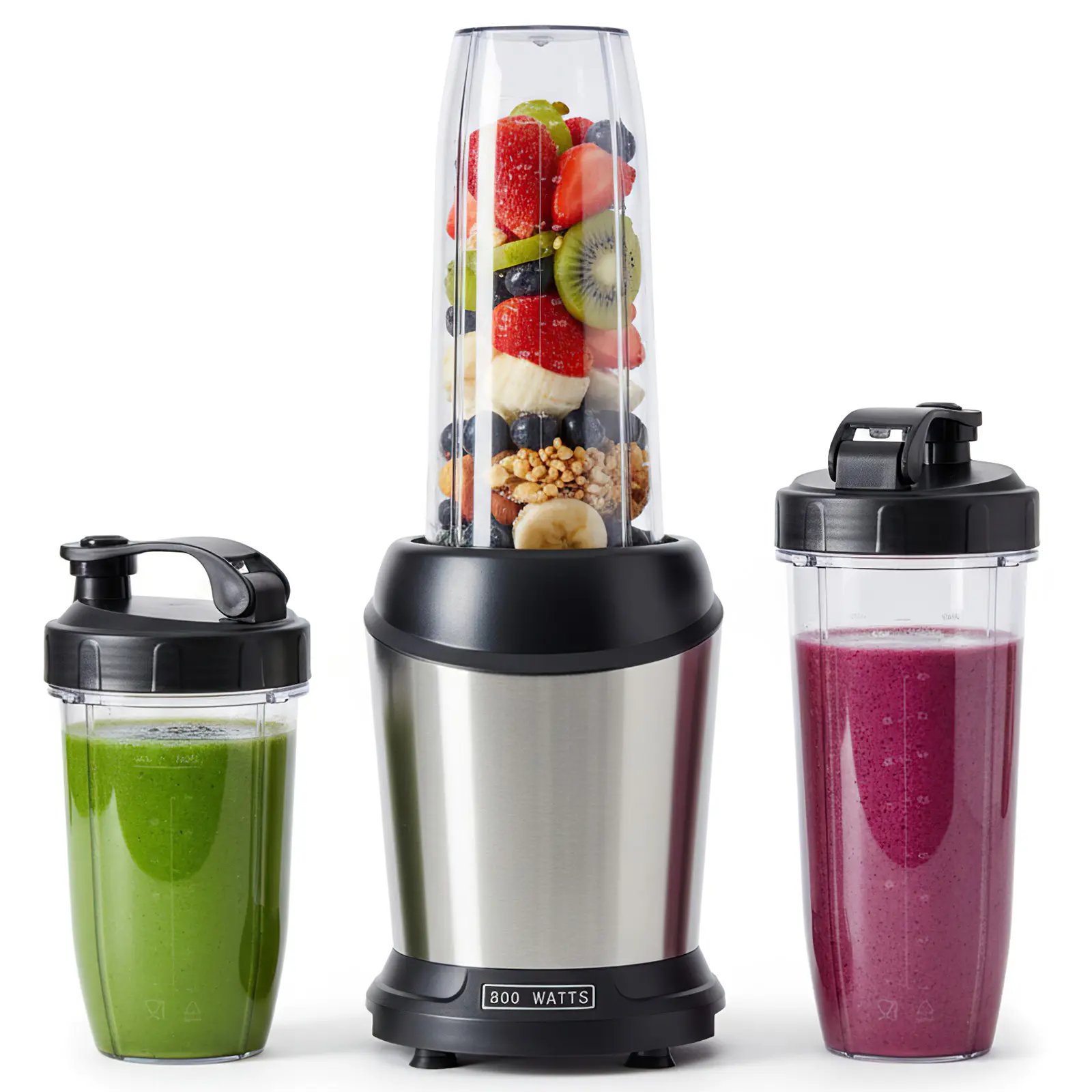 Sweetcrispy Personal Blender for Smoothies - 800W Multifunctional Juice Blender Set, BPA-Free Portable Travel Cups Combo, Kitchen Appliance for Busy Mornings, Ice Crushing, Shakes