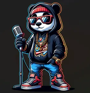 Street Style Bear Ready-to-Press DTF Heat Transfer DIY Kit for Toys & Hobbies Specialty DIY Projects