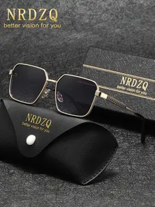 NRDZQ Casual Metal Pentagon Frame Polarized Sunglasses, Unisex Outdoor Daily Wear, Multiple Colors, Gift Box Packaging