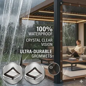 Stop Dust & Rain Instantly – 10x13 FT Clear Waterproof Cover, Transparent Protective Sheet for Furniture, Patio, Balcony, Outdoor Storage, Easy Clean Plastic Dust Cover for Temporary Protection & Everyday Use