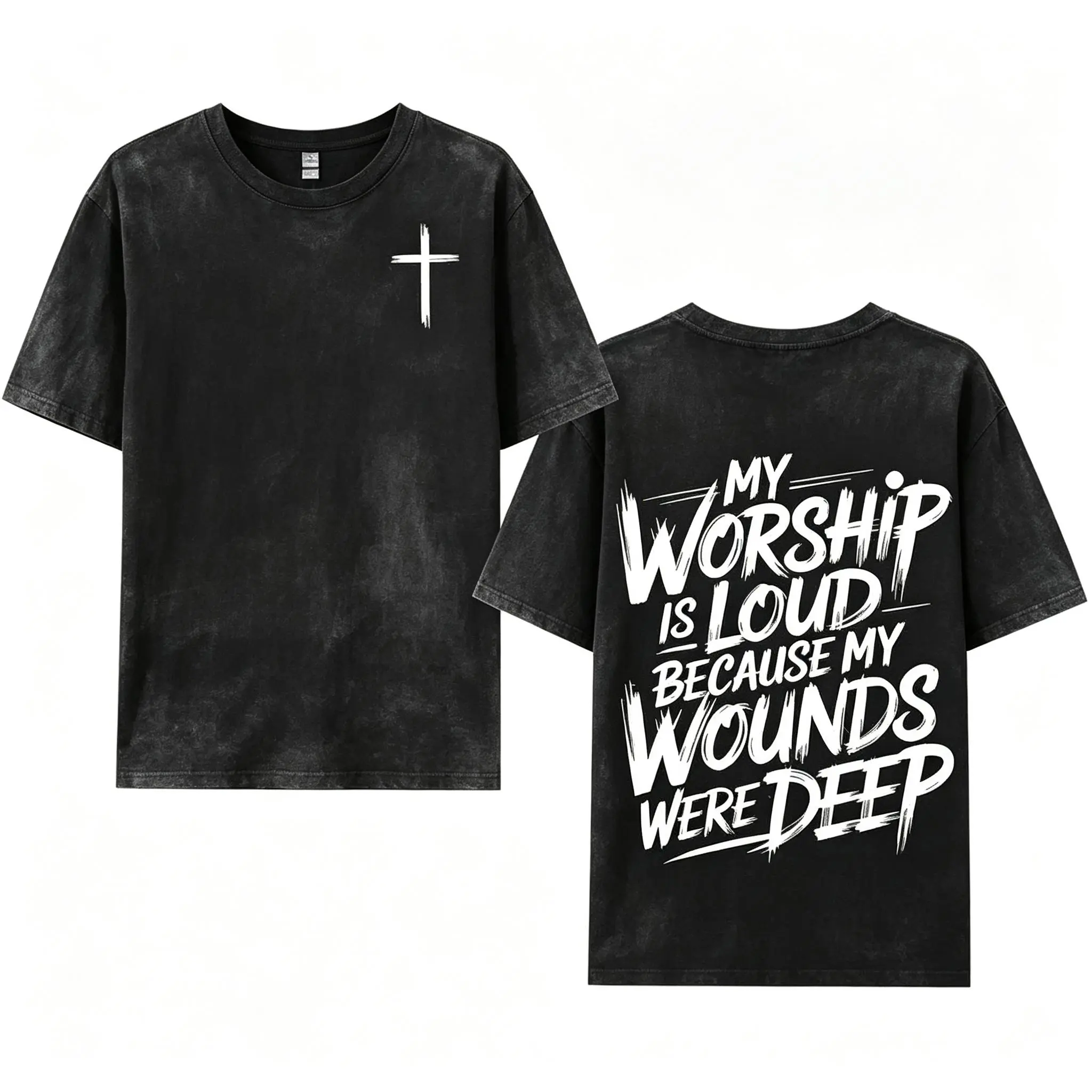 Washed T-shirt-Black