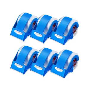VEVOR Clear Packing Tape, 1.5 inches Core, 6 Rolls 1.88 Inches x 25 Yards Packing Tape with Dispenser, 2.7 Mil Heavy Duty Packaging Tape Designed for Moving, Storage and Packing, Shipping and Mailing