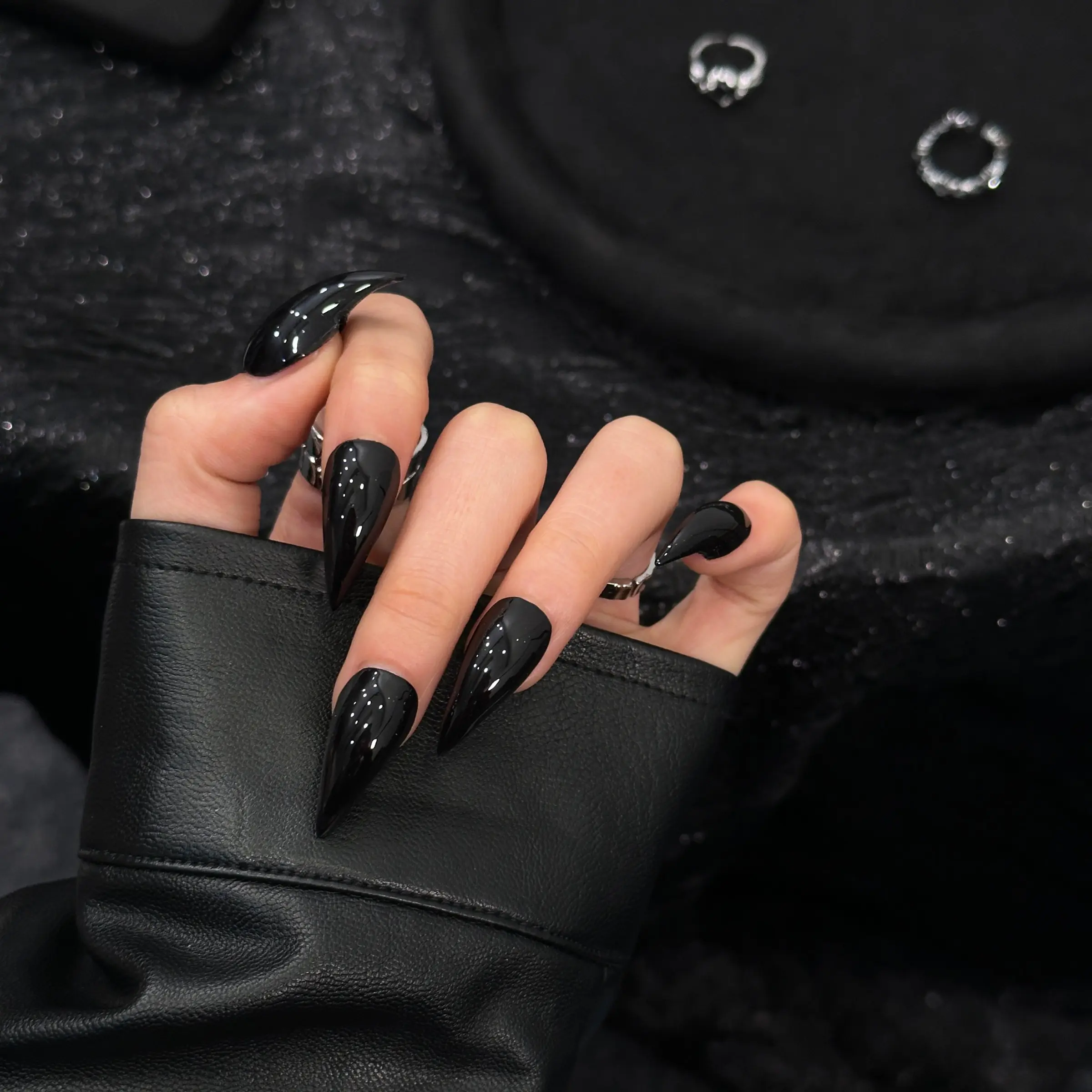 Handmade Short Cat Claws Nails, Glossy Acrylic Nails, Acrylic Fake Nails, Acrylic False Nails, Glossy Finish Punk Style, Single Item, No Flammable Liquid, Perfect for Bold Looks