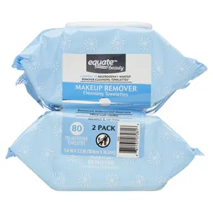 Equate Beauty Makeup Remover Cleansing Towelettes, 40 Count, 2 Pack