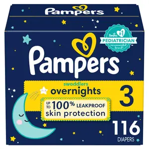Pampers Swaddlers Active Baby Diapers Pack - Size 3 - 116ct