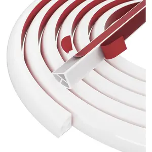 Flexible Quarter Round Molding Bendable Molding Trim,Peel and Stick  Rubber Edge Trim for Floor,Tub,Cabinet,Flexible Shoe Molding Around Curved Stairs,Columns and Wall-472" L x 0.6" W x 0.6" H