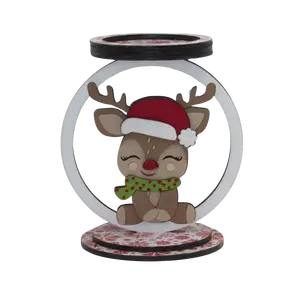 Reindeer Candle Holder - Unique Candle Stand for 3-Wick or Pillar Candles