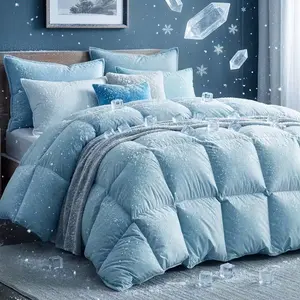 Cooling Comforter Set 2/3PCS - Reversible Cold Tech Fabric, Lightweight & Breathable, Soft Comforter for Hot Sleepers