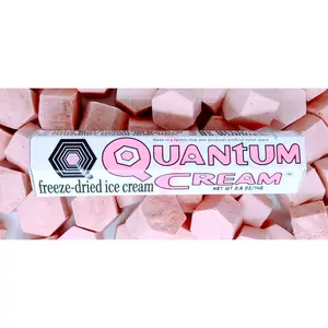 O.M.Geeks Ltd QUANTUM CREAM Freeze-Dried Ice Cream Strawberry 2 Pack & 7 Pack & 21 Pack Candy, Dairy-Free, Nut-Free, Gluten-Free, Coconut, Sweet, Snack Food